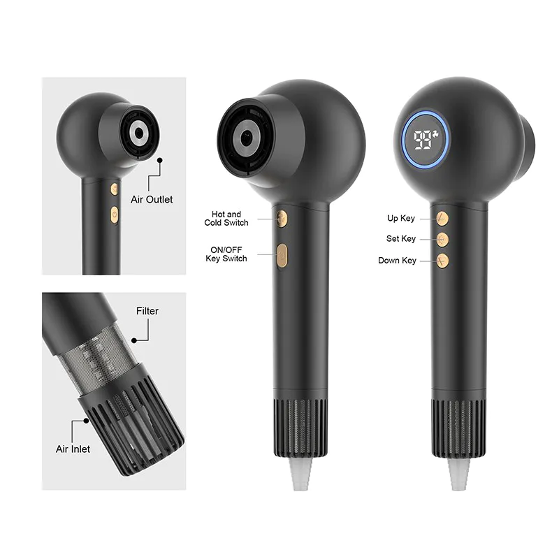 Pengering Rambut Berkelajuan Tinggi 110000 RPM- F01